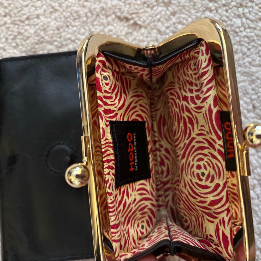 Elegant Black Leather Wallet by HOBO - Picture 5 of 12
